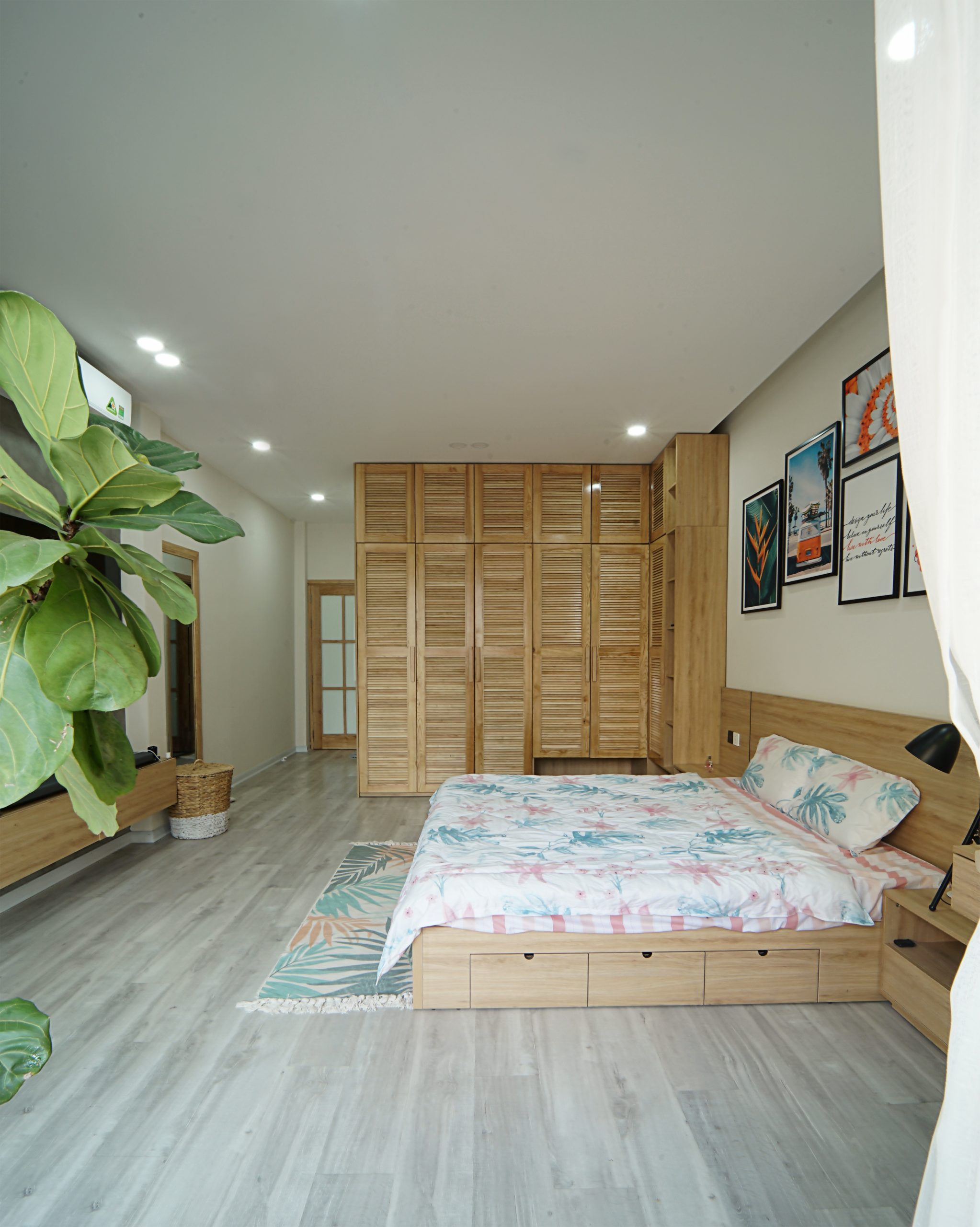 phòng ngủ kết hợp với thiên nhiên